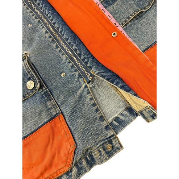 Vintage Y2K Nautica Distressed Denim Chore Style Jacket Men’s Size Large - Picture 14 of 16